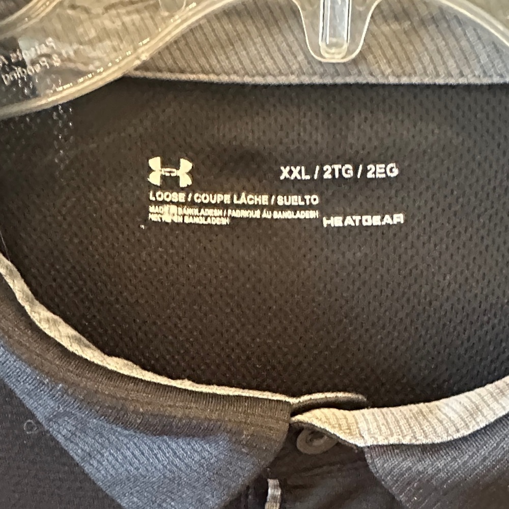 Under Armour Men's Classic Polo Heatgear Black EUC Sz XXL - Picture 3 of 5